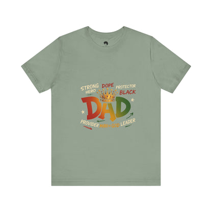 Hero Dad Unisex Tee, Father's Day Gift, Black Pride Shirt, Family Apparel, Rasta
