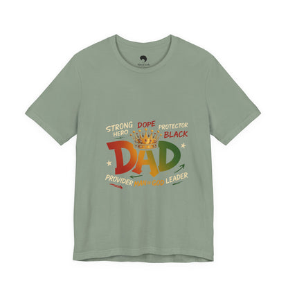 Hero Dad Unisex Tee, Father's Day Gift, Black Pride Shirt, Family Apparel, Rasta