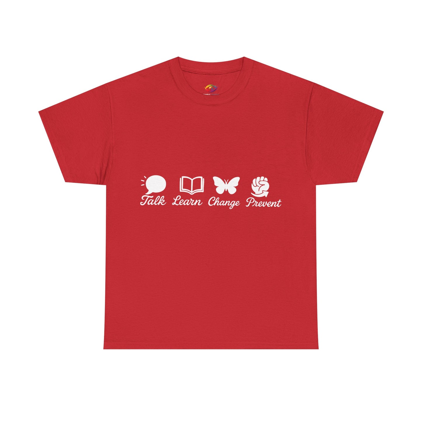 Talk. Learn. Change. Prevent. Inspirational Unisex Jersey Tee