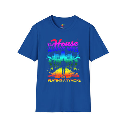 Gambling Addiction Recovery T-Shirt – The House Always Wins Unisex Awareness Shirt | Sober Living Apparel, Mental Health & Recovery Gif