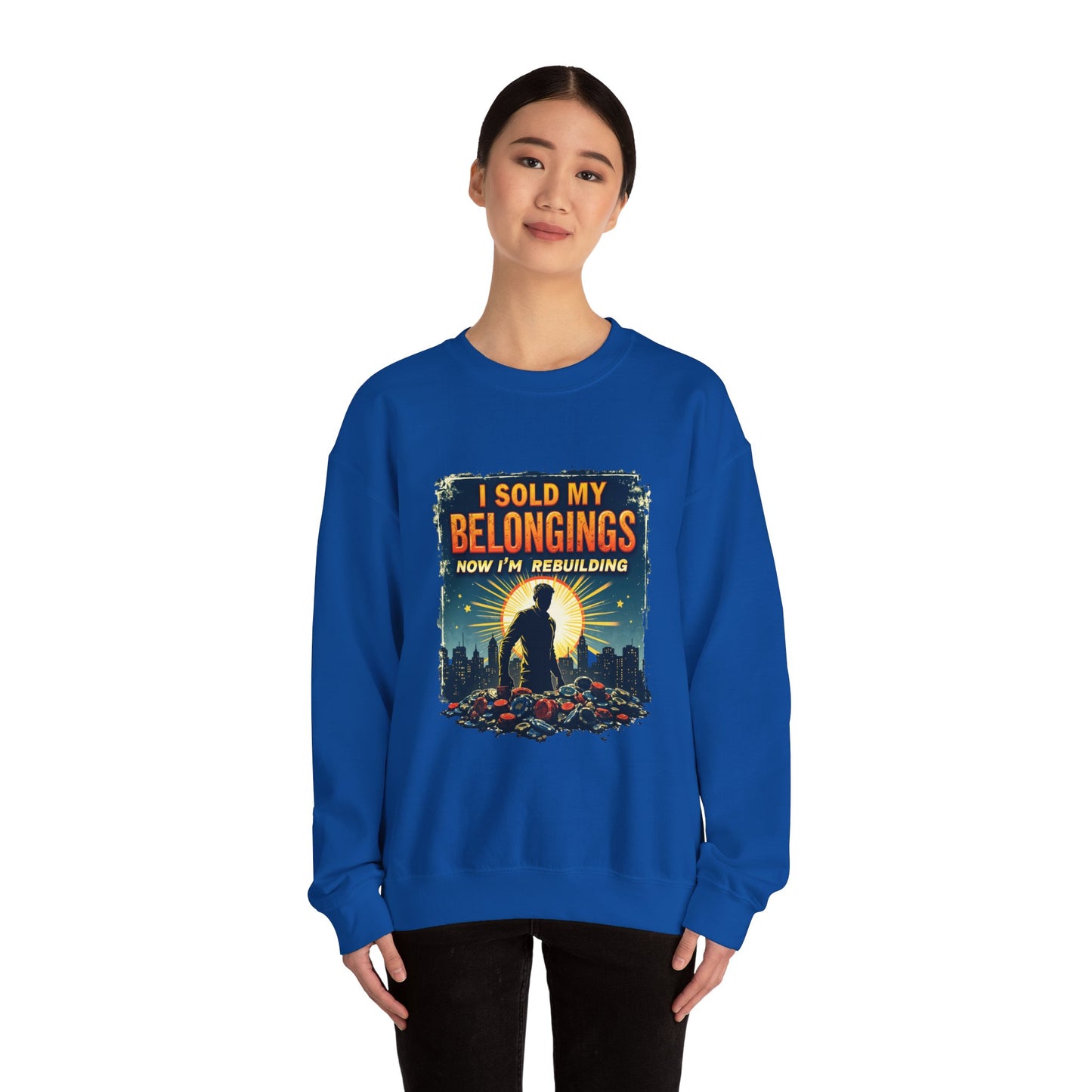 Rebuilding Vibes Crewneck Sweatshirt – Hope, Healing & Gambling Recovery Support
