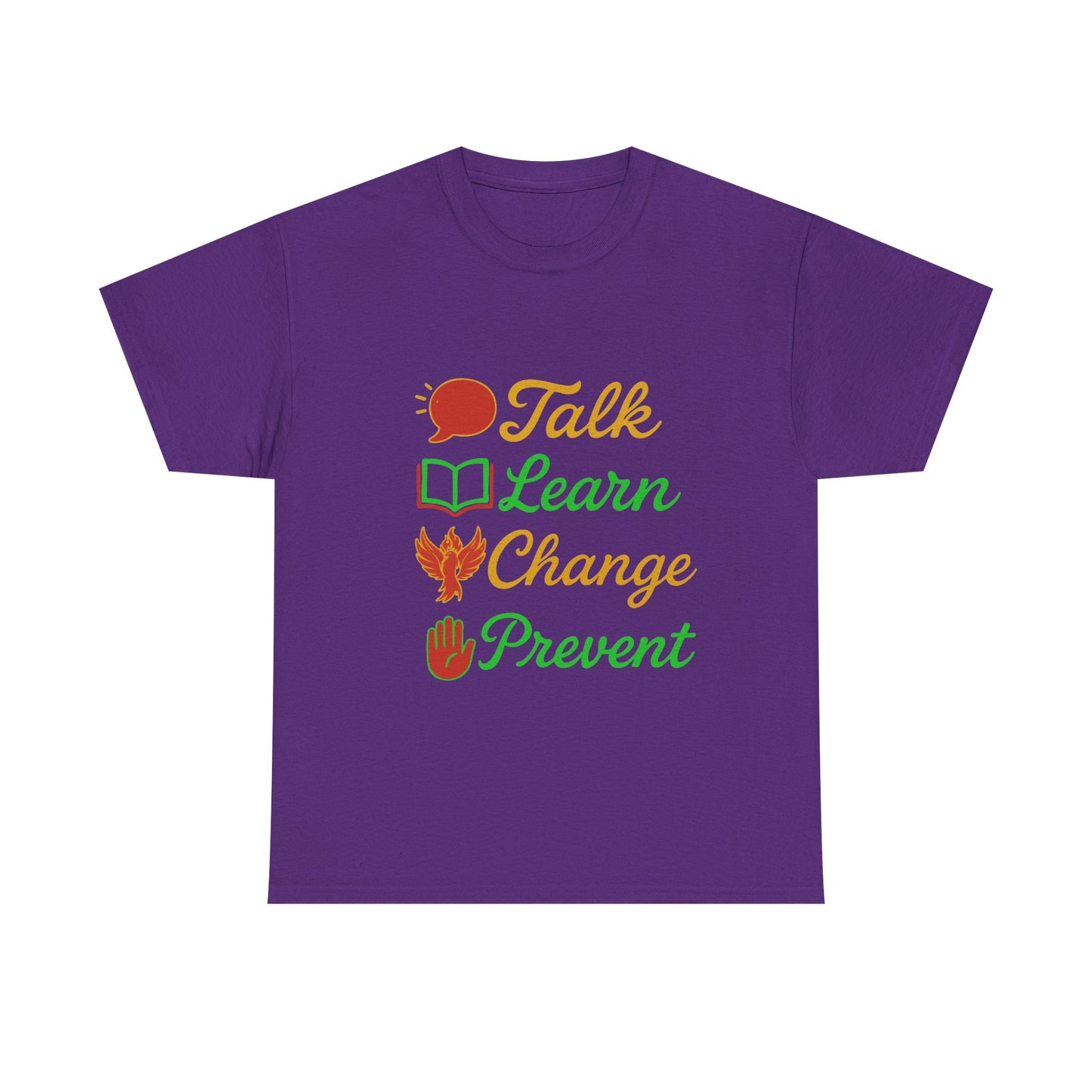 Educational Awareness Tee | Talk Learn Change Prevent, Gift for Teachers, [...]