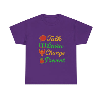 Educational Awareness Tee | Talk Learn Change Prevent, Gift for Teachers, [...]