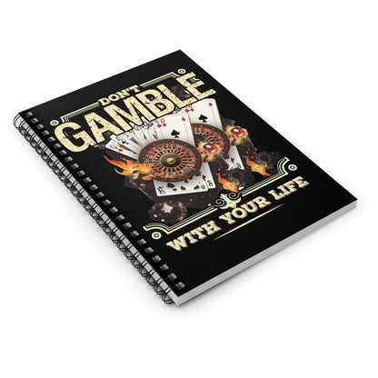 Gambling-Themed Spiral Notebook, Perfect for Gamblers, Gift for Casino Lovers,