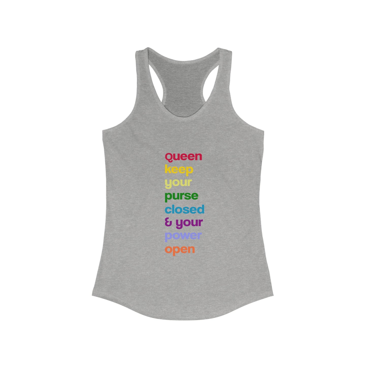 Empowering Women's Racerback Tank - Queen Motivational Tee, Fitness Top