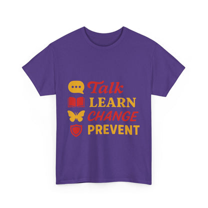 Talk, Learn, Change Prevent Tee - Unisex Heavy Cotton Tee, Educational [...]