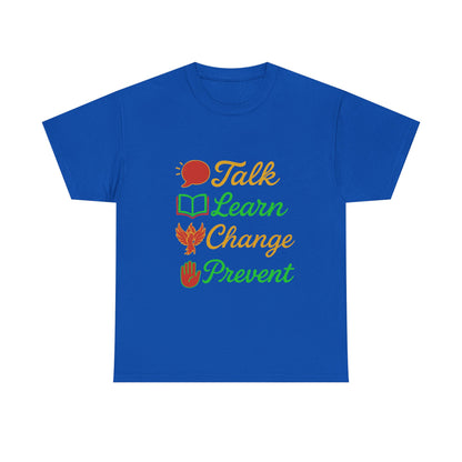Educational Awareness Tee | Talk Learn Change Prevent, Gift for Teachers, [...]