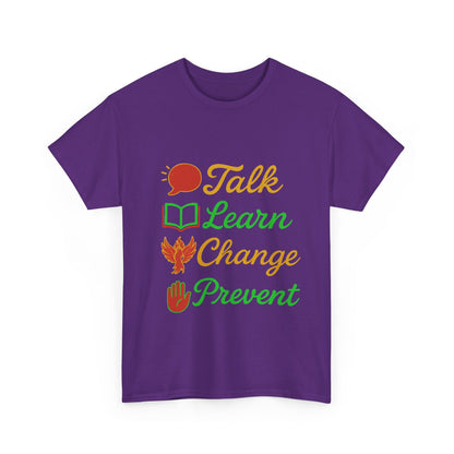 Educational Awareness Tee | Talk Learn Change Prevent, Gift for Teachers, [...]