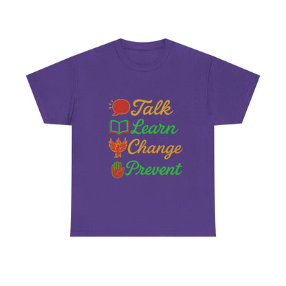 Educational Awareness Tee | Talk Learn Change Prevent, Gift for Teachers, [...]