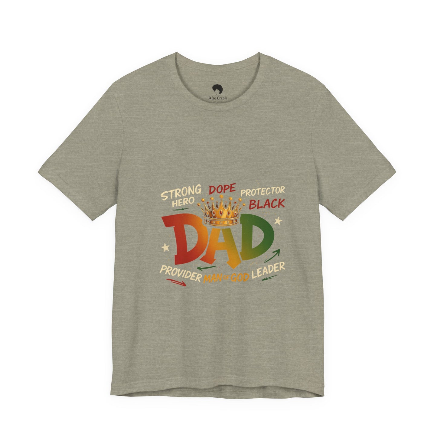Hero Dad Unisex Tee, Father's Day Gift, Black Pride Shirt, Family Apparel, Rasta