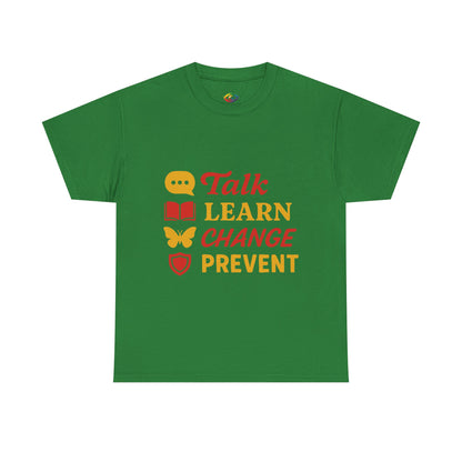 Talk, Learn, Change Prevent Tee - Unisex Heavy Cotton Tee, Educational [...]