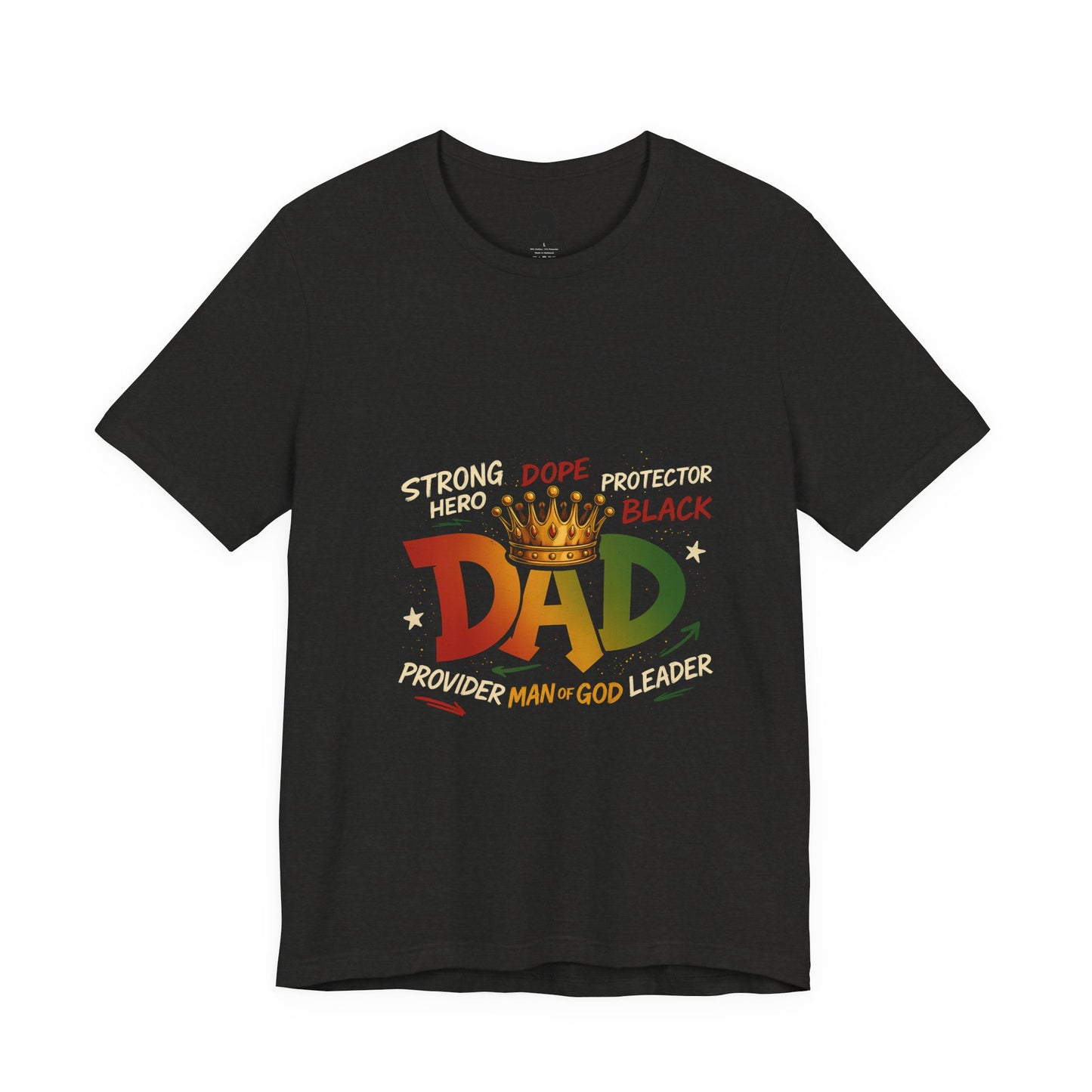 Hero Dad Unisex Tee, Father's Day Gift, Black Pride Shirt, Family Apparel, Rasta