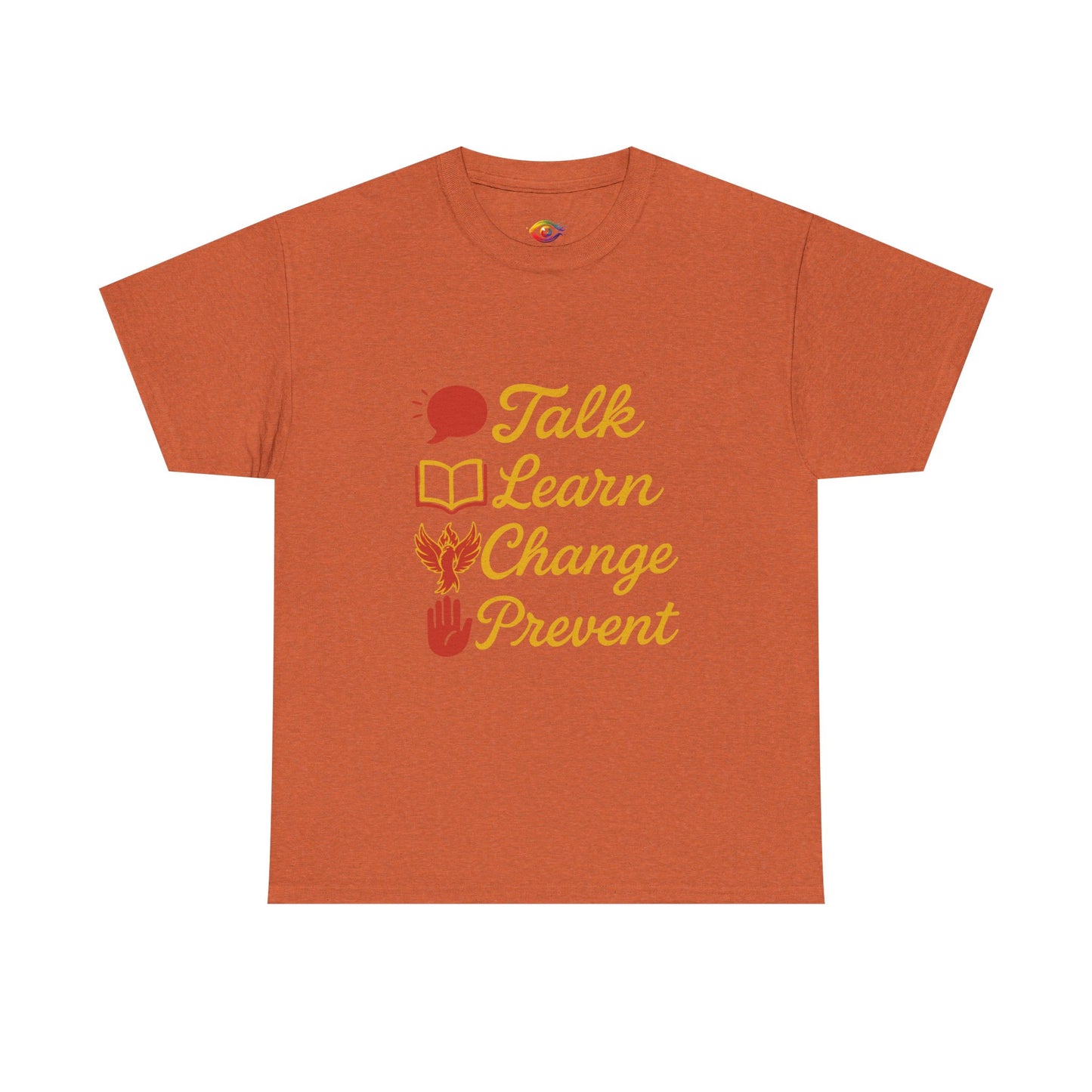“Talk Learn Change Prevent T-Shirt | Gambling Addiction Recovery Tee | Phoenix Motivational Awareness Shirt by GambleFreeGear”