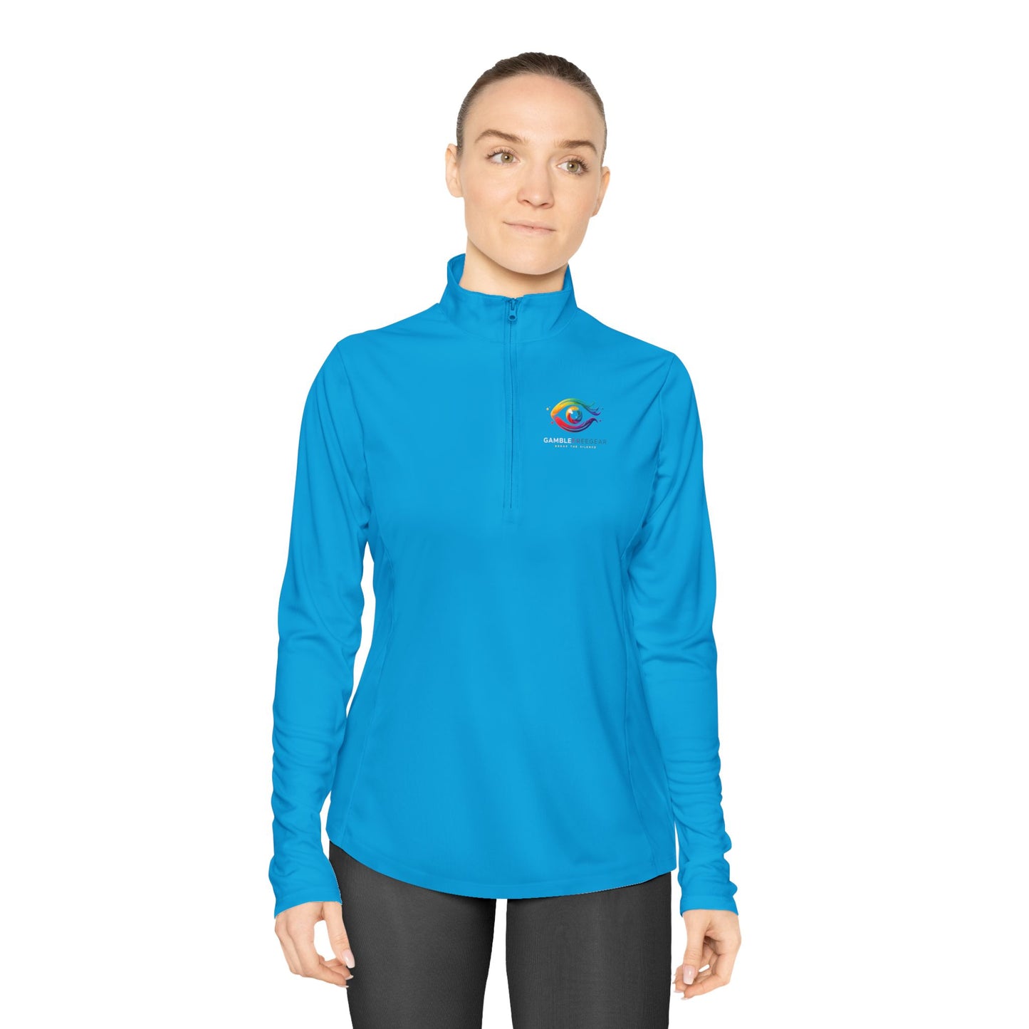Ladies Quarter-Zip Pullover, Cozy Athletic Top, Great for Outdoor Adventures,