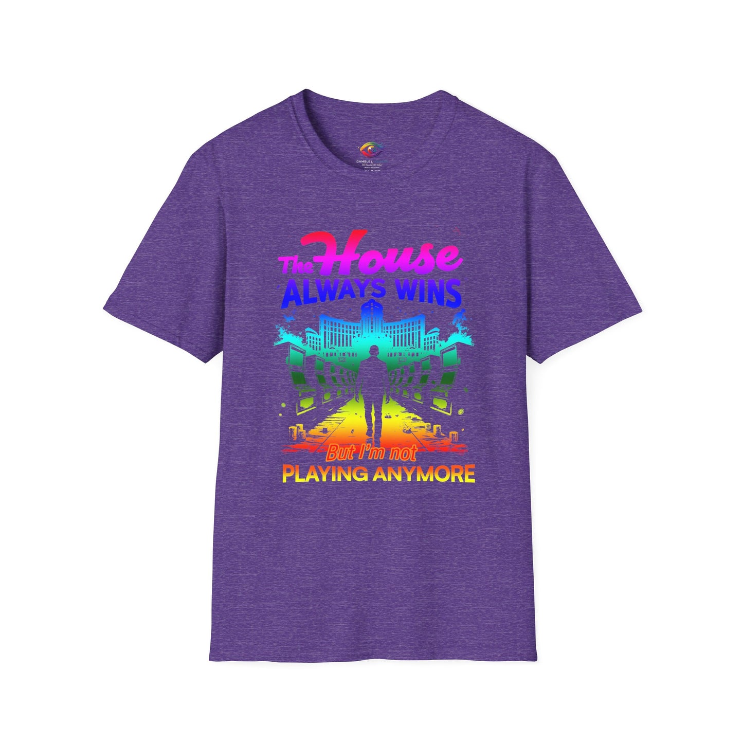 Gambling Addiction Recovery T-Shirt – The House Always Wins Unisex Awareness Shirt | Sober Living Apparel, Mental Health & Recovery Gif