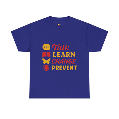 Talk, Learn, Change Prevent Tee - Unisex Heavy Cotton Tee, Educational [...]