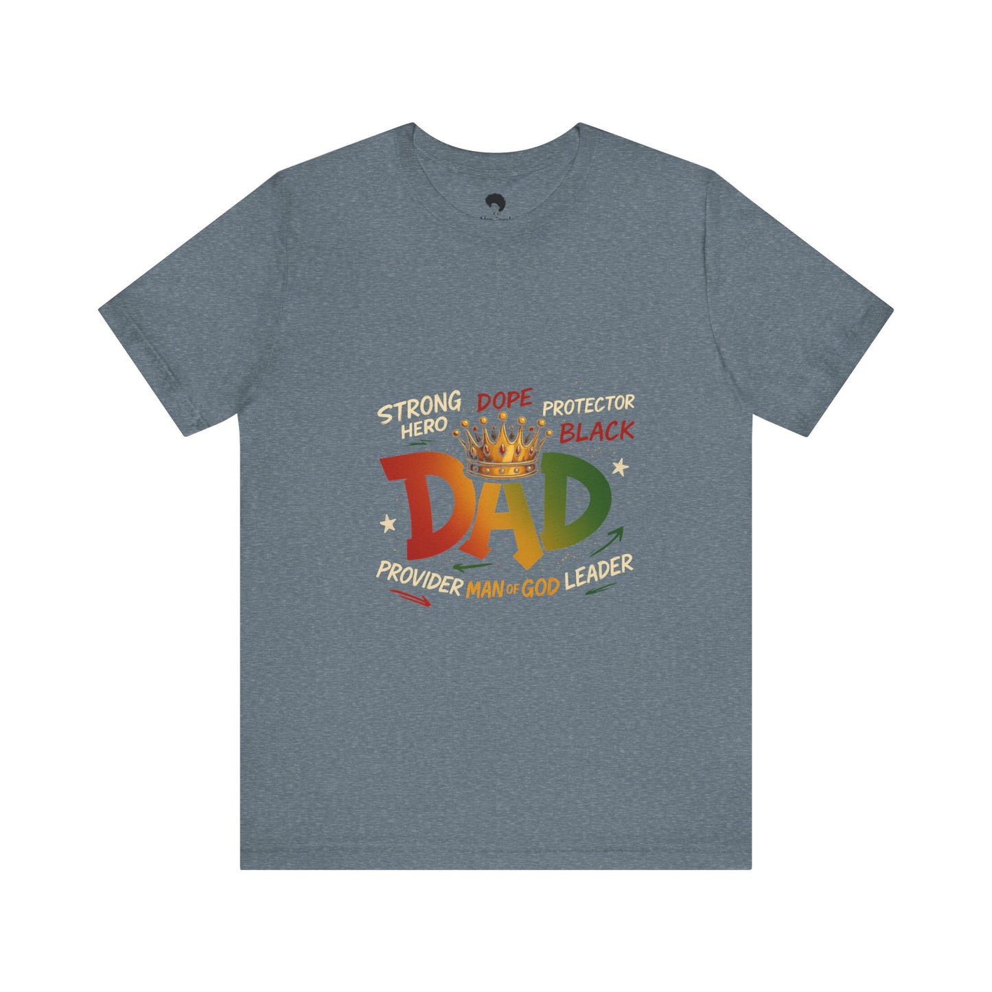 Hero Dad Unisex Tee, Father's Day Gift, Black Pride Shirt, Family Apparel, Rasta