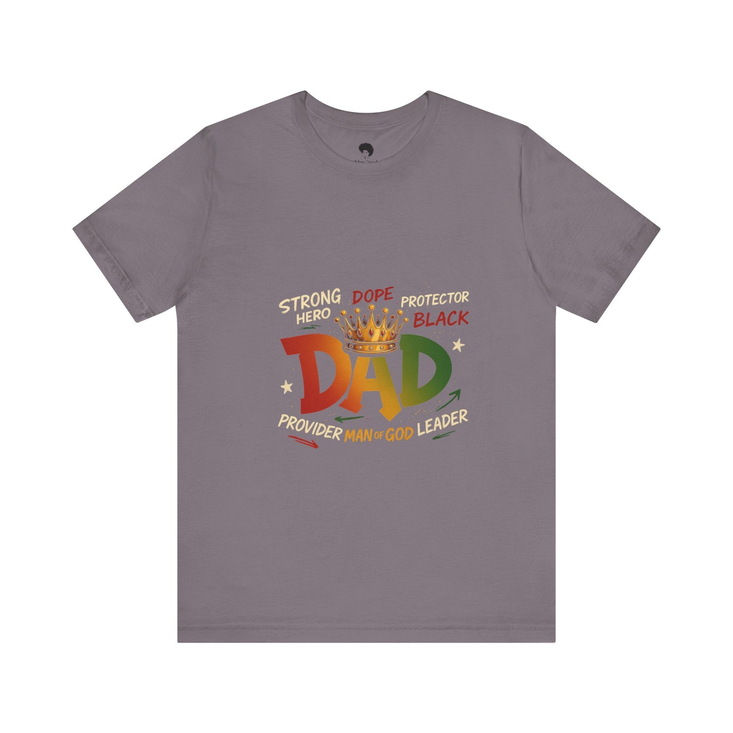 Hero Dad Unisex Tee, Father's Day Gift, Black Pride Shirt, Family Apparel, Rasta