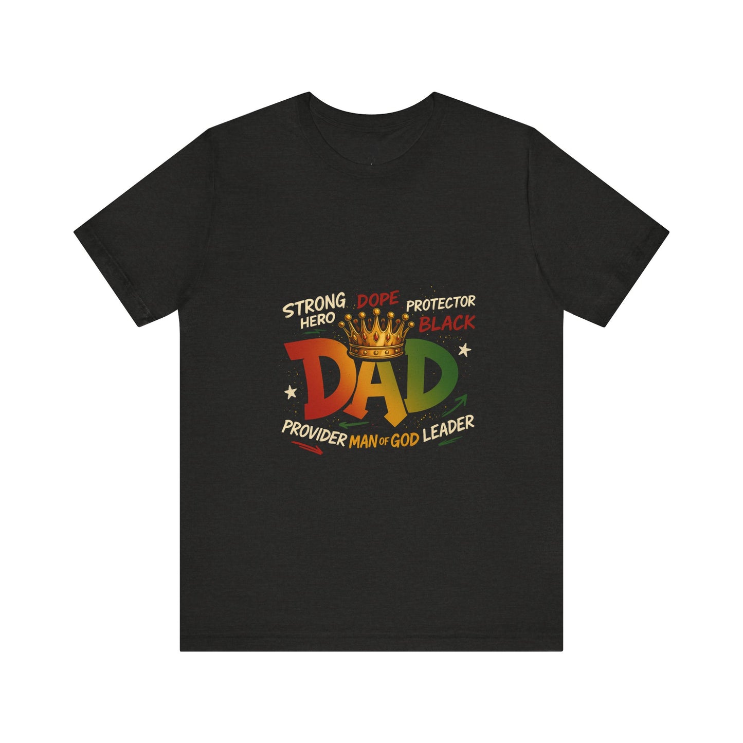 Hero Dad Unisex Tee, Father's Day Gift, Black Pride Shirt, Family Apparel, Rasta