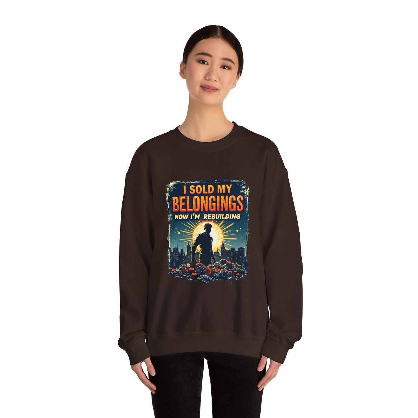 Rebuilding Vibes Crewneck Sweatshirt – Hope, Healing & Gambling Recovery Support