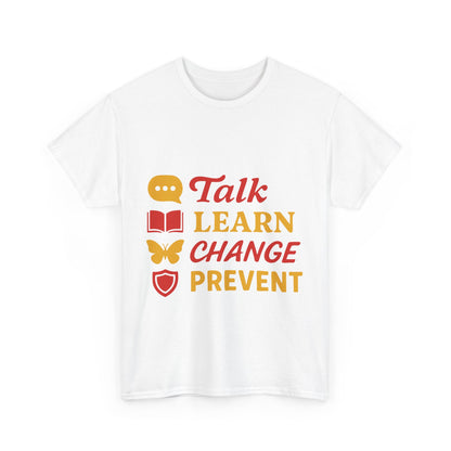 Talk, Learn, Change Prevent Tee - Unisex Heavy Cotton Tee, Educational [...]