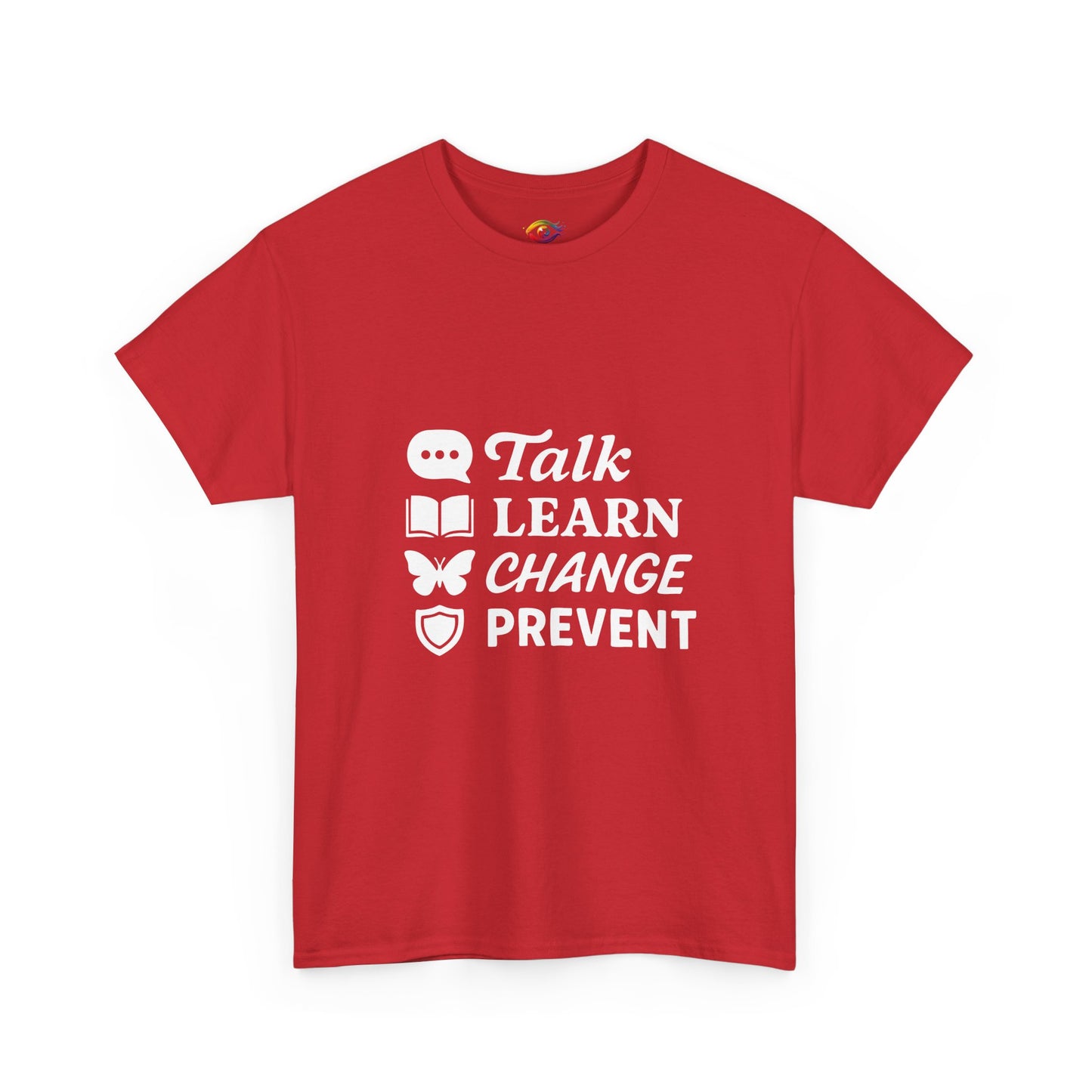 “Talk Learn Change Prevent T-Shirt | Gambling Addiction Recovery Tee | Phoenix Motivational Awareness Shirt by GambleFreeGear”