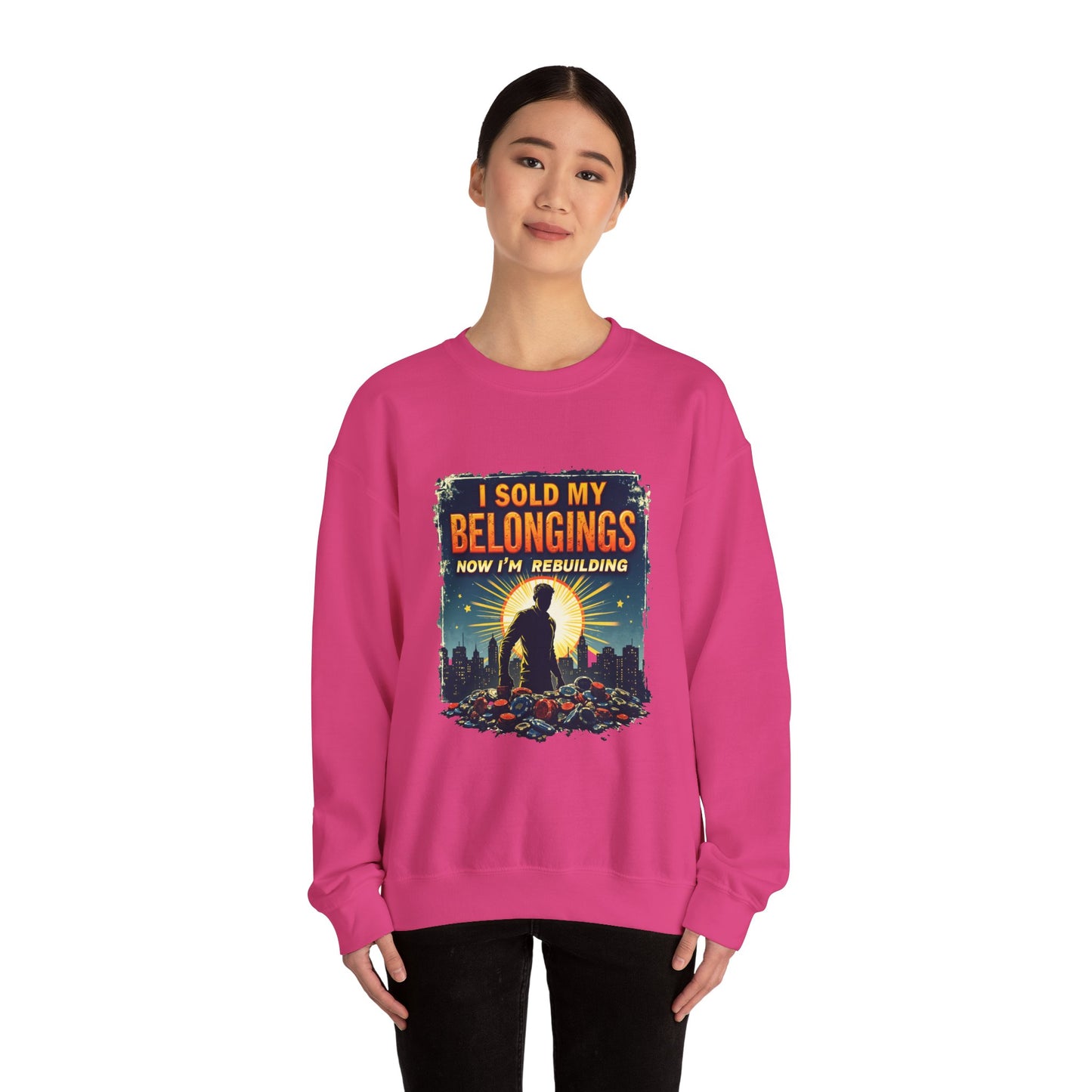 Rebuilding Vibes Crewneck Sweatshirt – Hope, Healing & Gambling Recovery Support