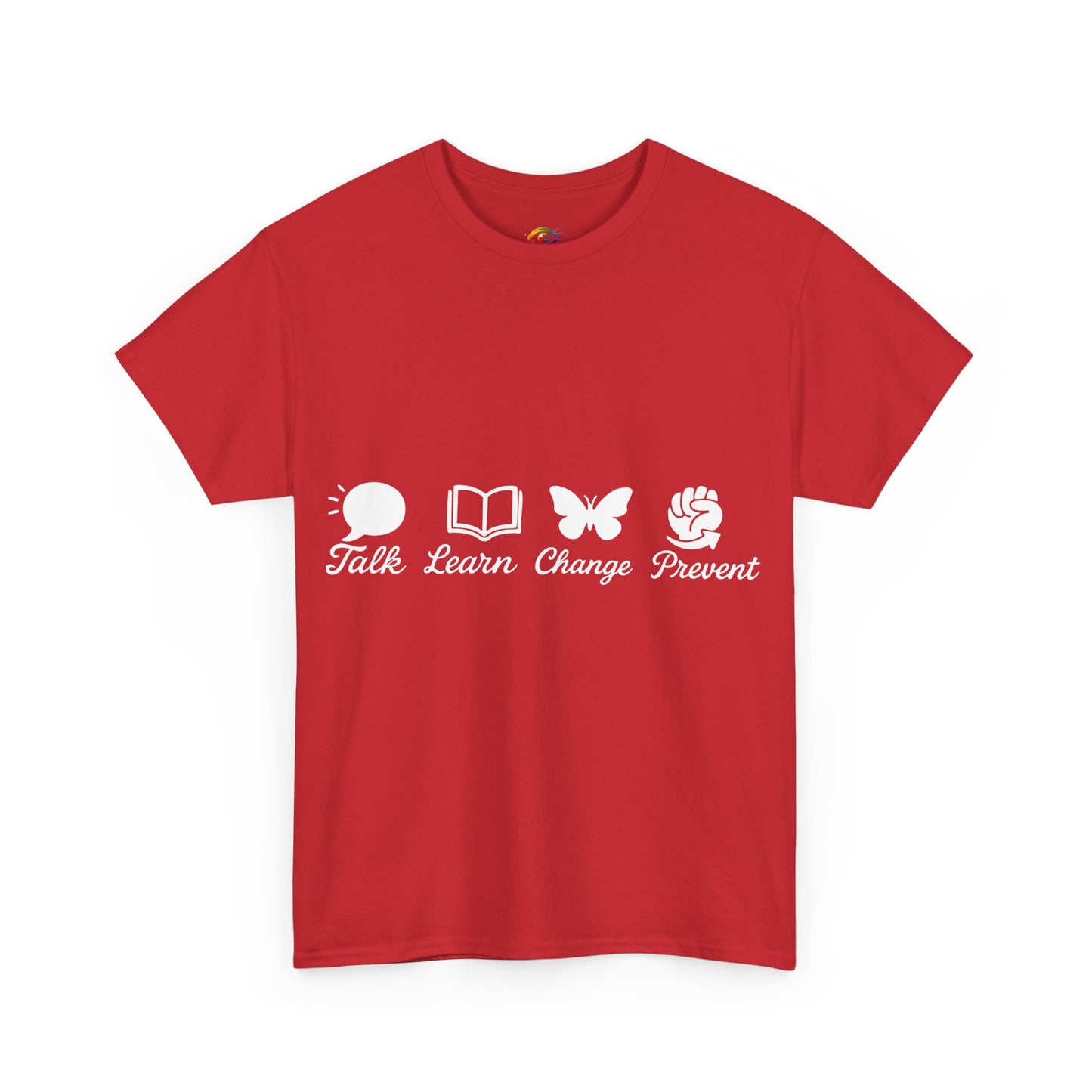 Talk. Learn. Change. Prevent. Inspirational Unisex Jersey Tee