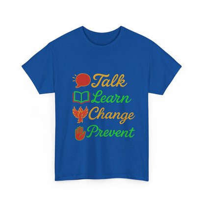 Educational Awareness Tee | Talk Learn Change Prevent, Gift for Teachers, [...]