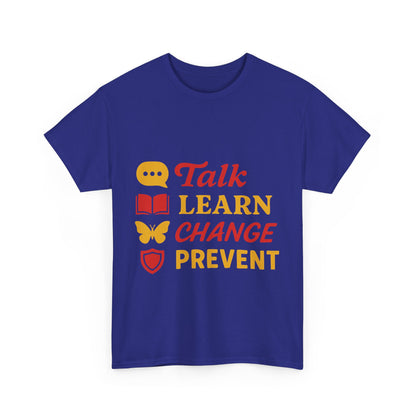 Talk, Learn, Change Prevent Tee - Unisex Heavy Cotton Tee, Educational [...]