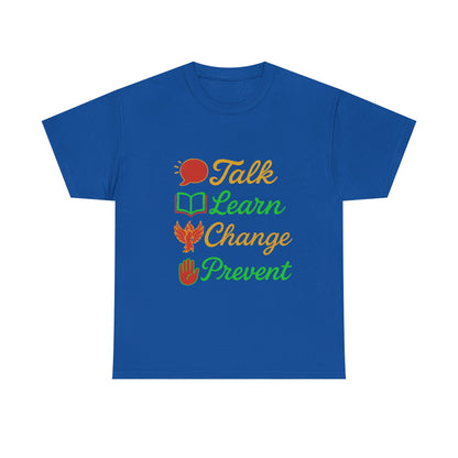 Educational Awareness Tee | Talk Learn Change Prevent, Gift for Teachers, [...]