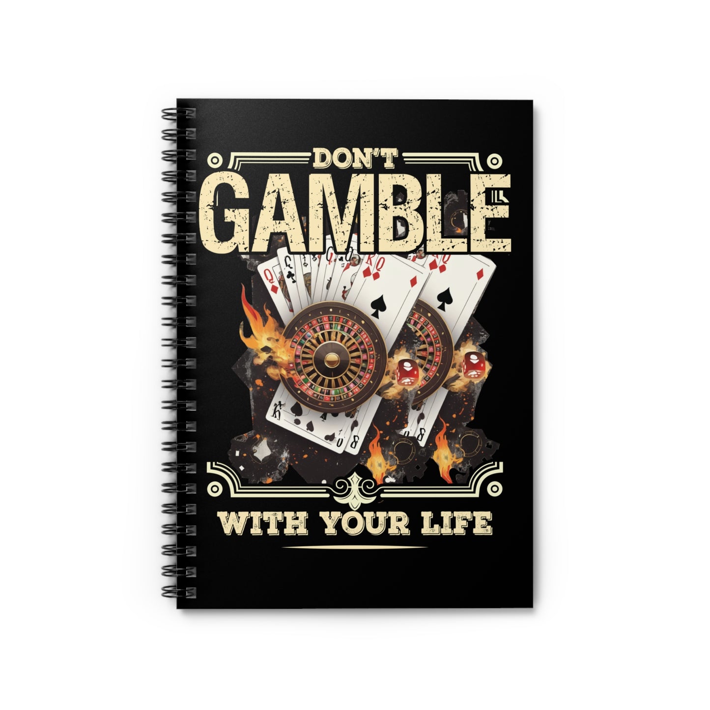 Gambling-Themed Spiral Notebook, Perfect for Gamblers, Gift for Casino Lovers,