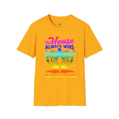 Gambling Addiction Recovery T-Shirt – The House Always Wins Unisex Awareness Shirt | Sober Living Apparel, Mental Health & Recovery Gif