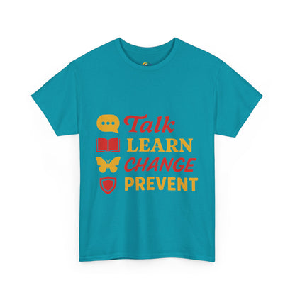 Talk, Learn, Change Prevent Tee - Unisex Heavy Cotton Tee, Educational [...]