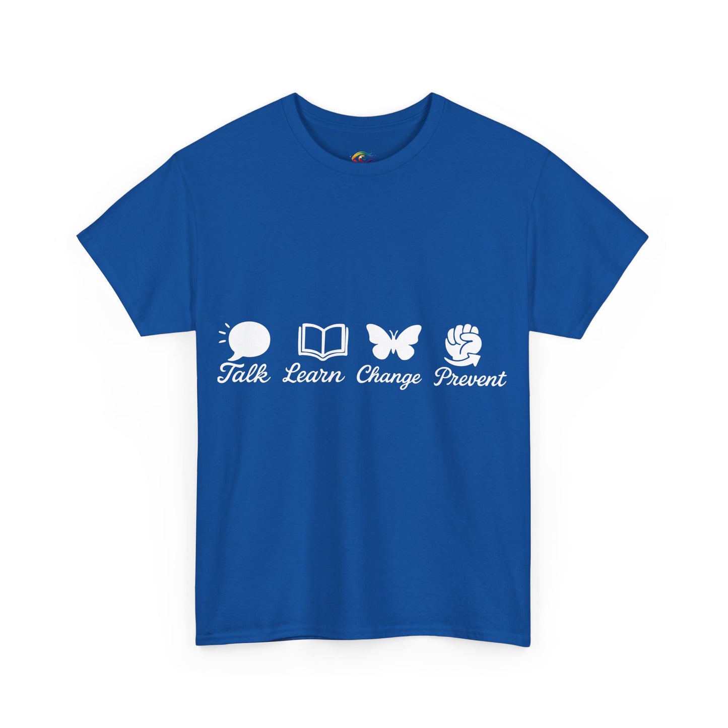 Talk. Learn. Change. Prevent. Inspirational Unisex Jersey Tee
