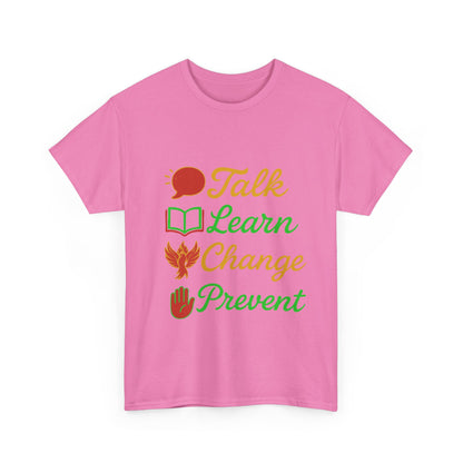 Educational Awareness Tee | Talk Learn Change Prevent, Gift for Teachers, [...]