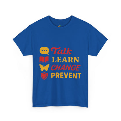 Talk, Learn, Change Prevent Tee - Unisex Heavy Cotton Tee, Educational [...]