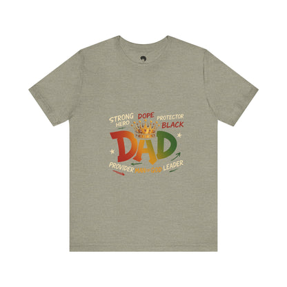 Hero Dad Unisex Tee, Father's Day Gift, Black Pride Shirt, Family Apparel, Rasta