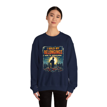 Rebuilding Vibes Crewneck Sweatshirt – Hope, Healing & Gambling Recovery Support