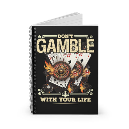 Gambling-Themed Spiral Notebook, Perfect for Gamblers, Gift for Casino Lovers,
