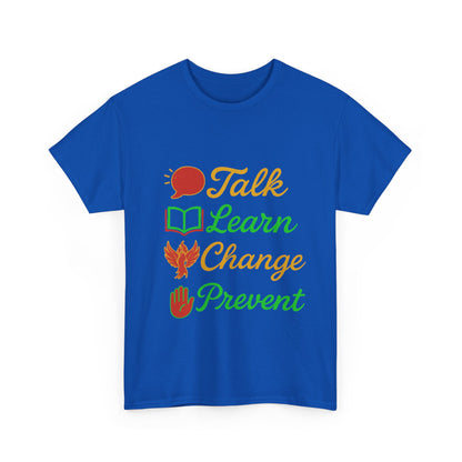 Educational Awareness Tee | Talk Learn Change Prevent, Gift for Teachers, [...]