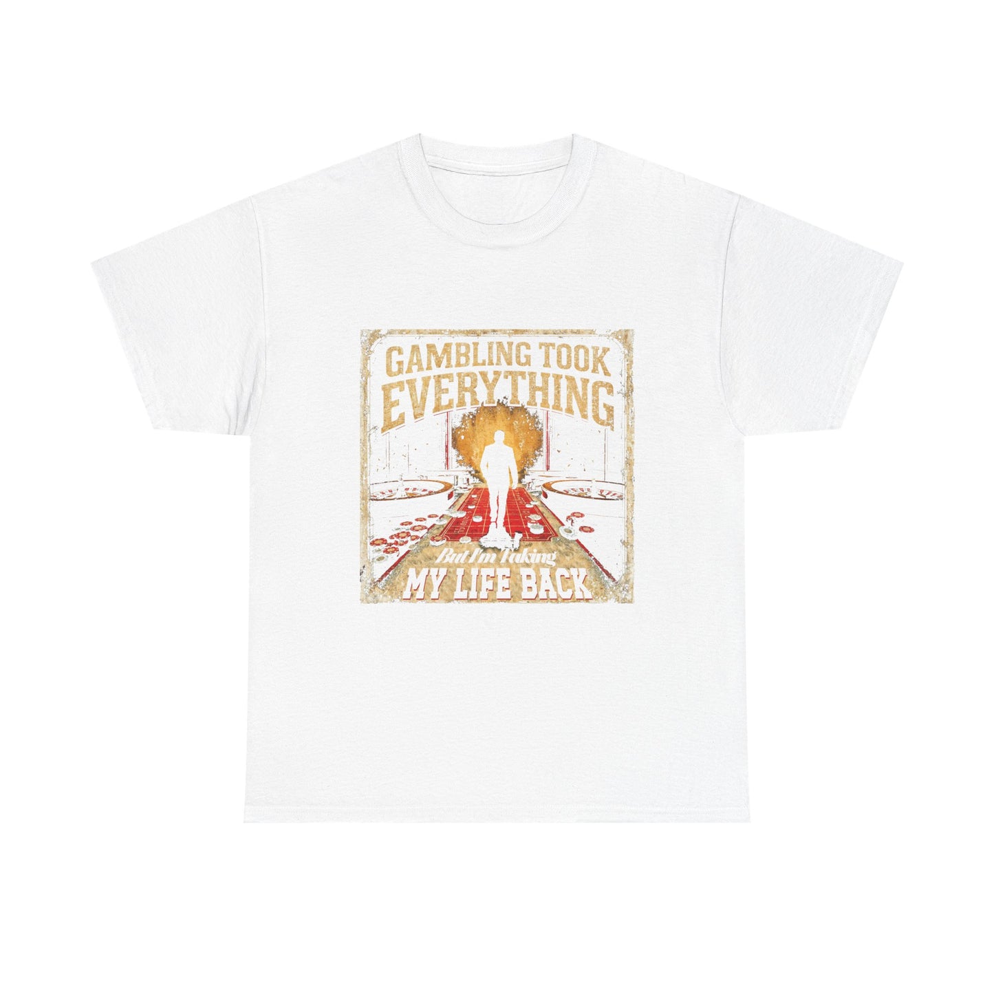 Gambling Recovery Tee - Unisex Heavy Cotton Shirt, Addiction Awareness,