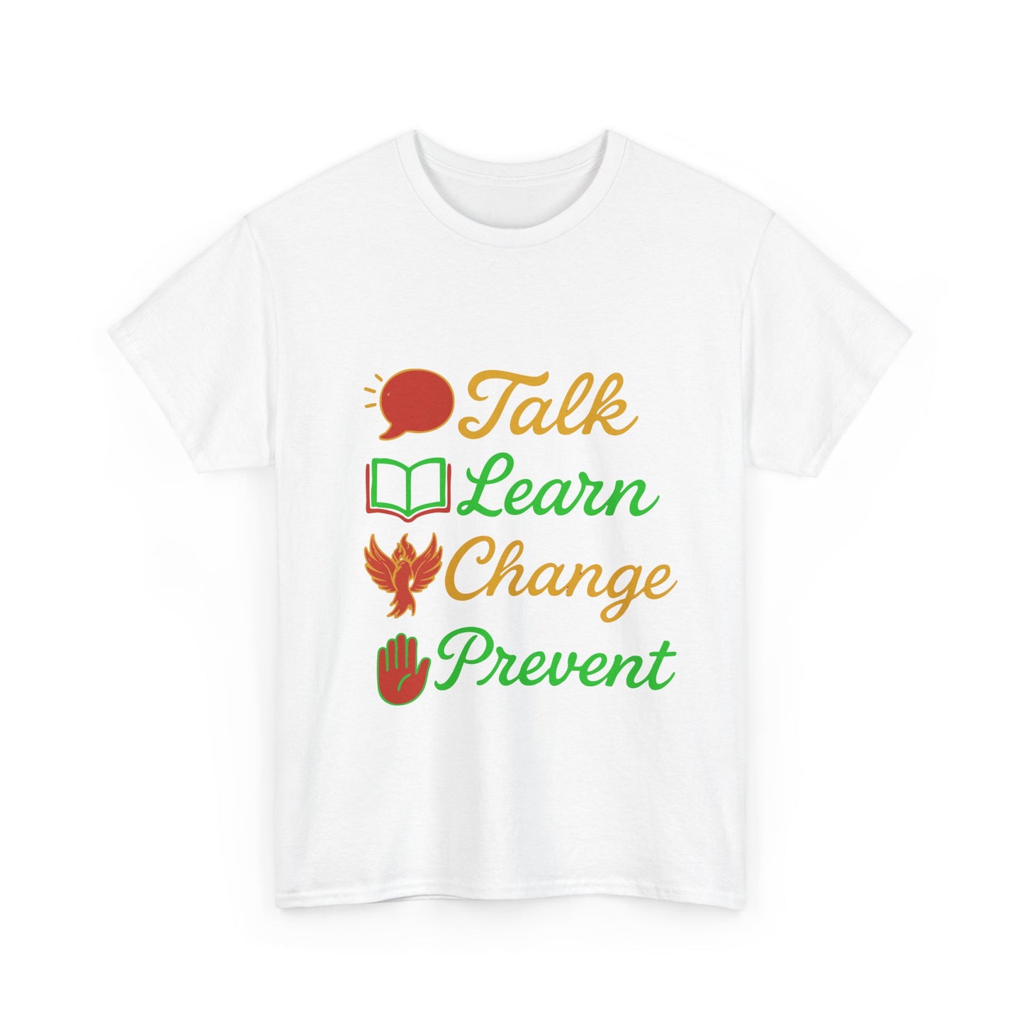 Educational Awareness Tee | Talk Learn Change Prevent, Gift for Teachers, [...]