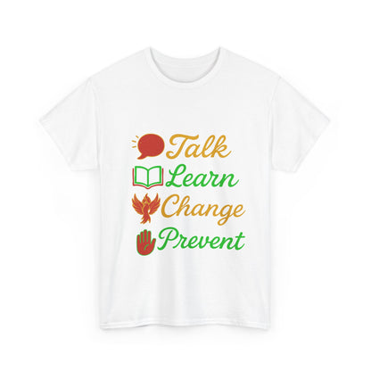 Educational Awareness Tee | Talk Learn Change Prevent, Gift for Teachers, [...]
