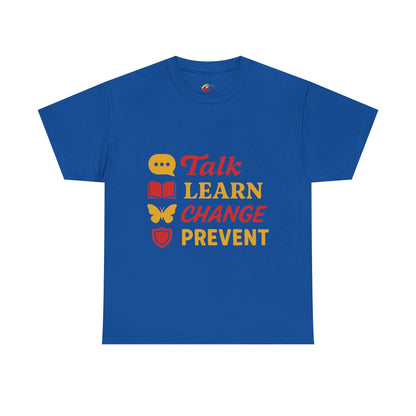 Talk, Learn, Change Prevent Tee - Unisex Heavy Cotton Tee, Educational [...]