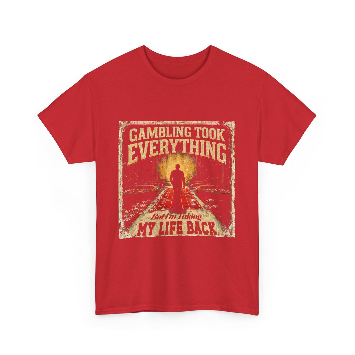 Gambling Recovery Tee - Unisex Heavy Cotton Shirt, Addiction Awareness,