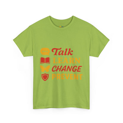 Talk, Learn, Change Prevent Tee - Unisex Heavy Cotton Tee, Educational [...]