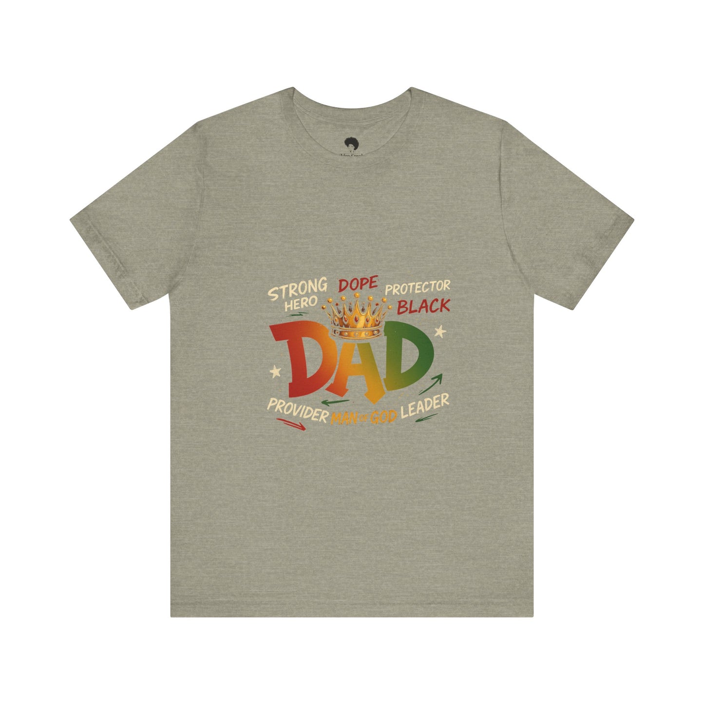 Hero Dad Unisex Tee, Father's Day Gift, Black Pride Shirt, Family Apparel, Rasta