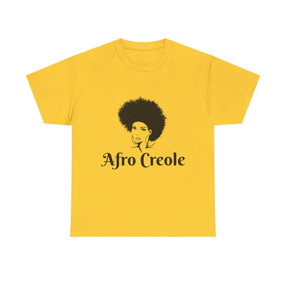 Afro Creole Tee, Unisex Heavy Cotton T-Shirt, Cultural Pride Apparel,