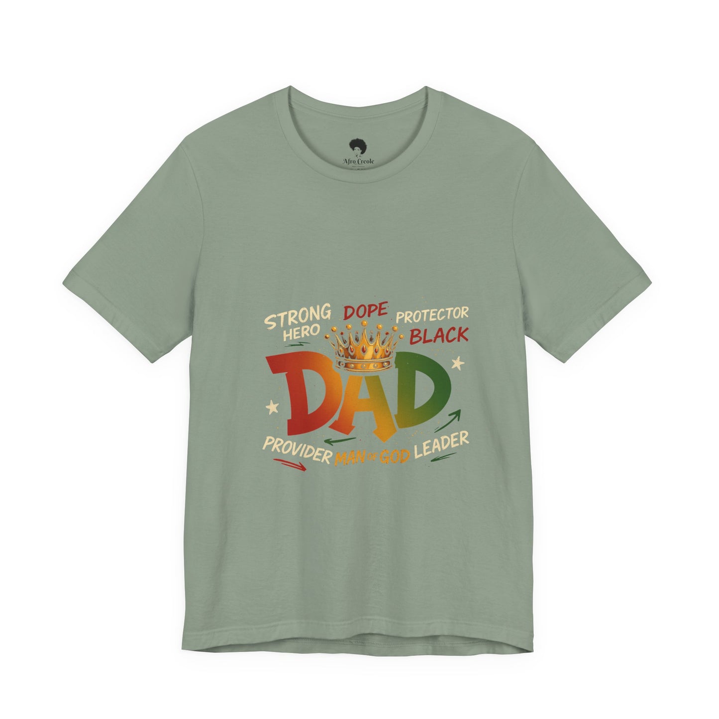 Hero Dad Unisex Tee, Father's Day Gift, Black Pride Shirt, Family Apparel, Rasta